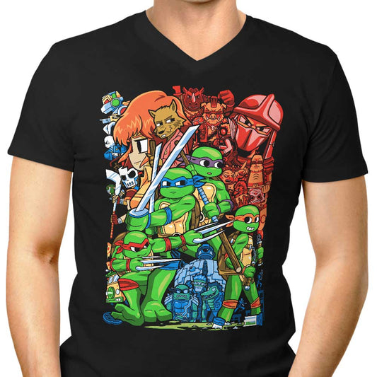 Cowabunga Pilgrim - Men's V-Neck