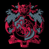 Crest of the Dragon - 3/4 Sleeve Raglan T-Shirt