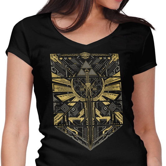 Cyber Hero Gold - Women's V-Neck