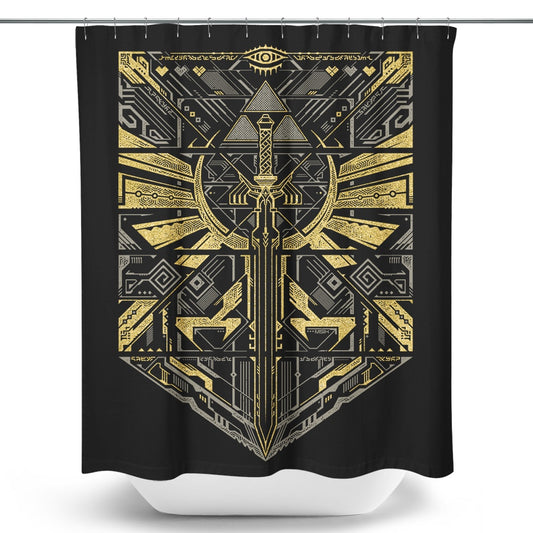 Cyber Hero Gold - Shower Curtain