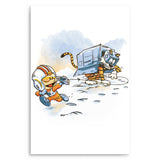 Deranged Killer Snow Walkers - Metal Print