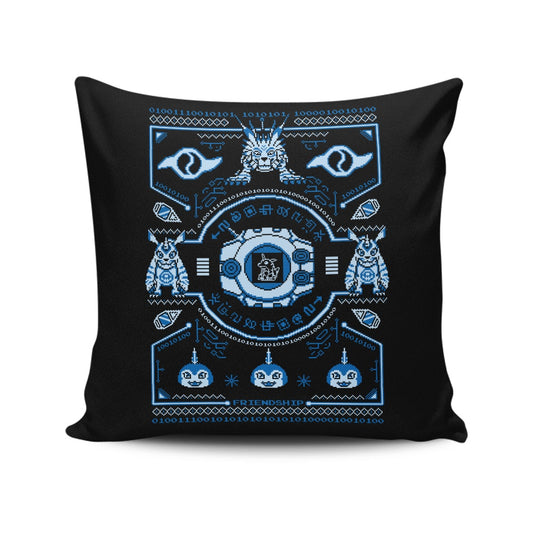 Digital Friendship Sweater - Throw Pillow