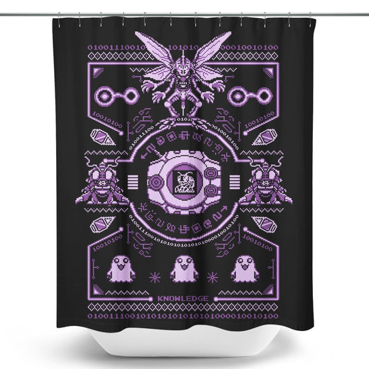 Digital Knowledge Sweater - Shower Curtain