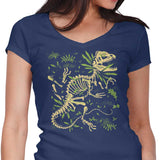 Dilophosaurus Fossils - Women's V-Neck