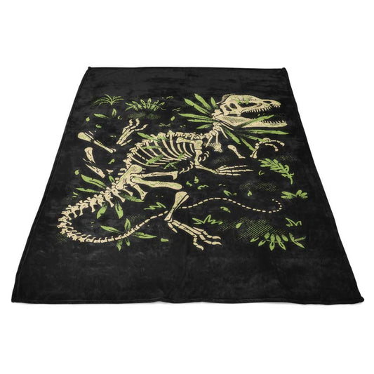 Dilophosaurus Fossils - Fleece Blanket