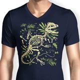 Dilophosaurus Fossils - Men's V-Neck