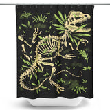 Dilophosaurus Fossils - Shower Curtain