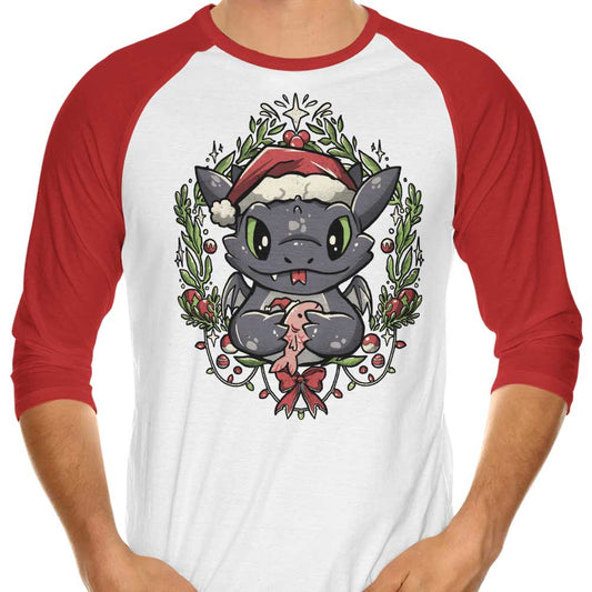 Dragon Christmas - 3/4 Sleeve Raglan T-Shirt