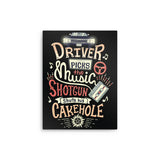 Driver Picks the Music - Metal Print