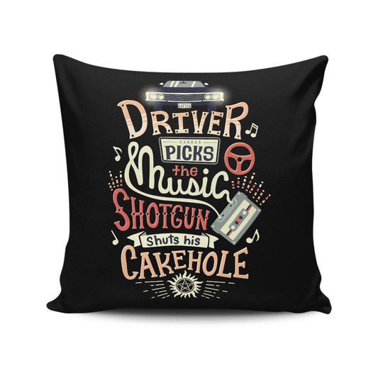 Driver Picks the Music - Throw Pillow