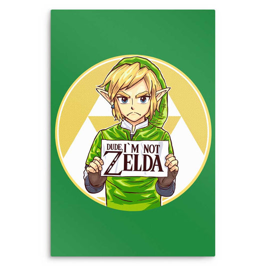 Dude, I'm Not Zelda - Metal Print