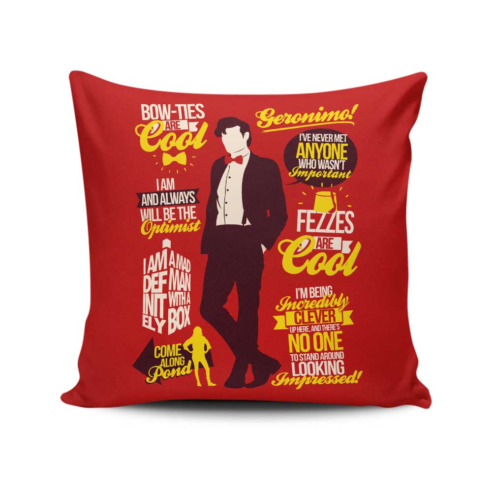 Eleventh Doctor Quotes - Throw Pillow