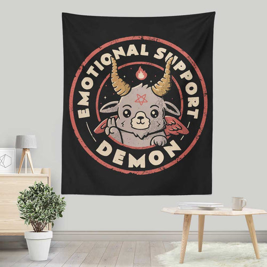 Emotional Support Demon - Wall Tapestry