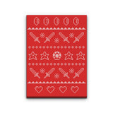 Festive Gaming Sweater - Canvas Print