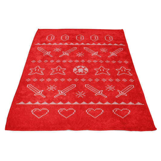 Festive Gaming Sweater - Fleece Blanket