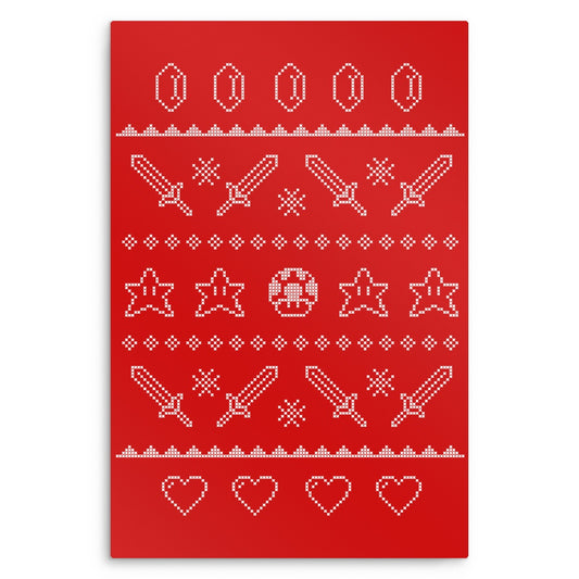 Festive Gaming Sweater - Metal Print