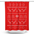 Festive Gaming Sweater - Shower Curtain