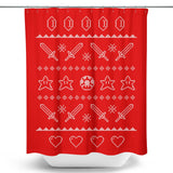 Festive Gaming Sweater - Shower Curtain