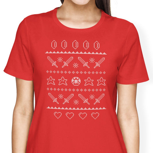 Festive Gaming Sweater - Women's Apparel