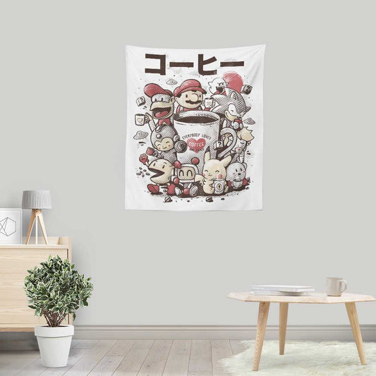 Games and Coffee - Wall Tapestry