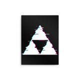 Glitch Triforce - Metal Print