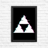 Glitch Triforce - Posters & Prints