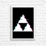 Glitch Triforce - Posters & Prints