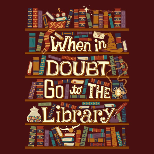 Go to the Library - Throw Pillow