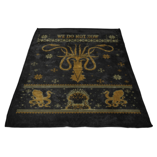 Golden Kraken Sweater - Fleece Blanket