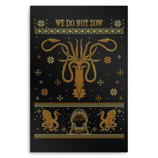 Golden Kraken Sweater - Metal Print