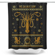 Golden Kraken Sweater - Shower Curtain