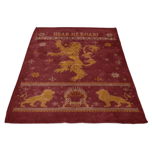 Golden Lion Sweater - Fleece Blanket