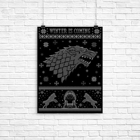 Grey Wolf Sweater - Poster