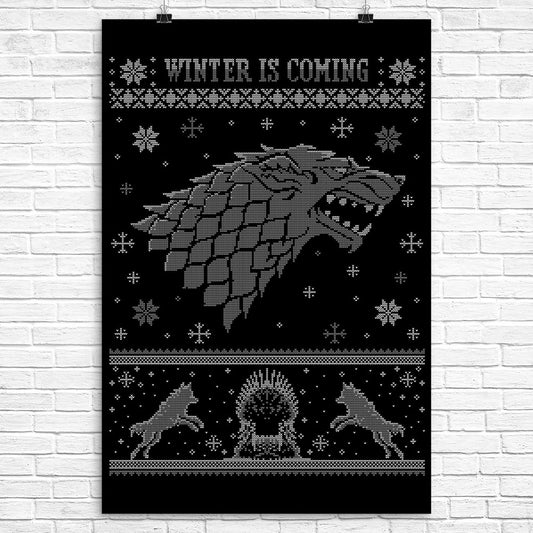 Grey Wolf Sweater - Poster