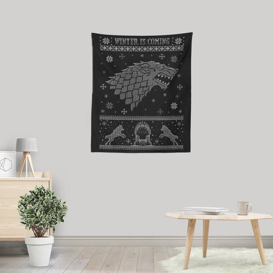 Grey Wolf Sweater - Wall Tapestry