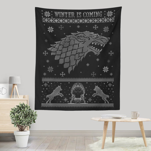 Grey Wolf Sweater - Wall Tapestry