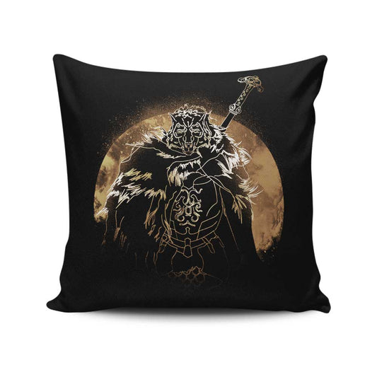 Half Wolf Orb - Throw Pillow