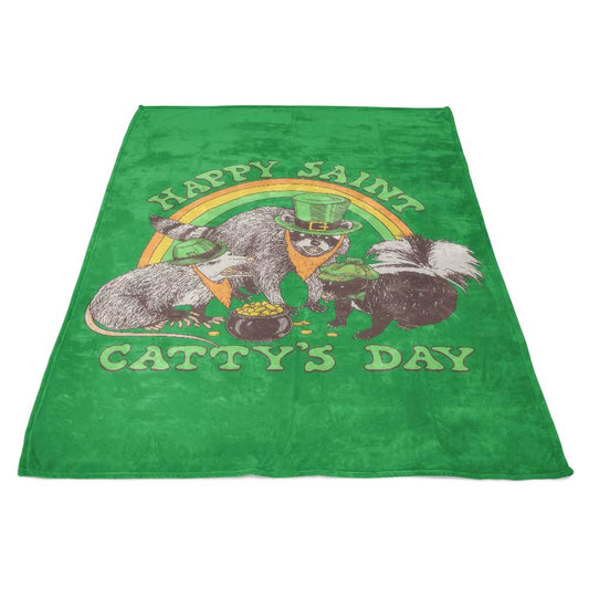 Happy Saint Catty's Day - Fleece Blanket