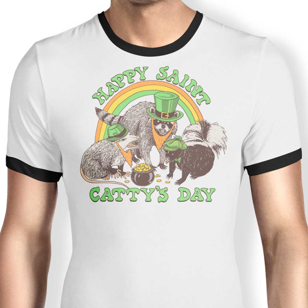 Happy Saint Catty's Day - Ringer T-Shirt