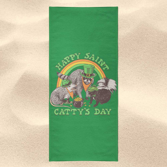 Happy Saint Catty's Day - Towel