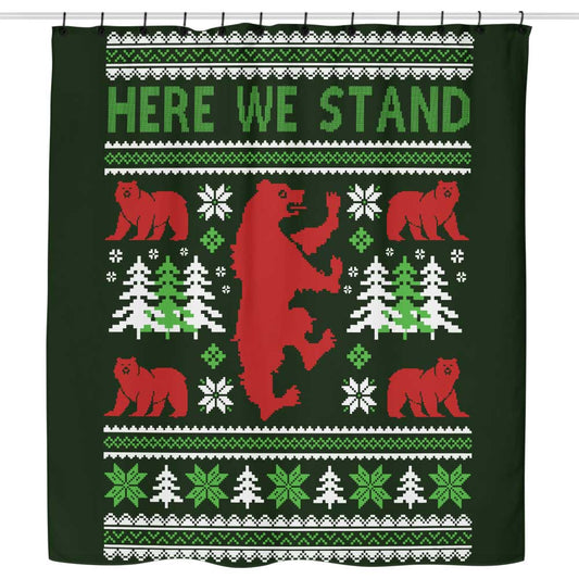 Here We Knit - Shower Curtain