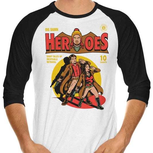 Heroes Comic - 3/4 Sleeve Raglan T-Shirt