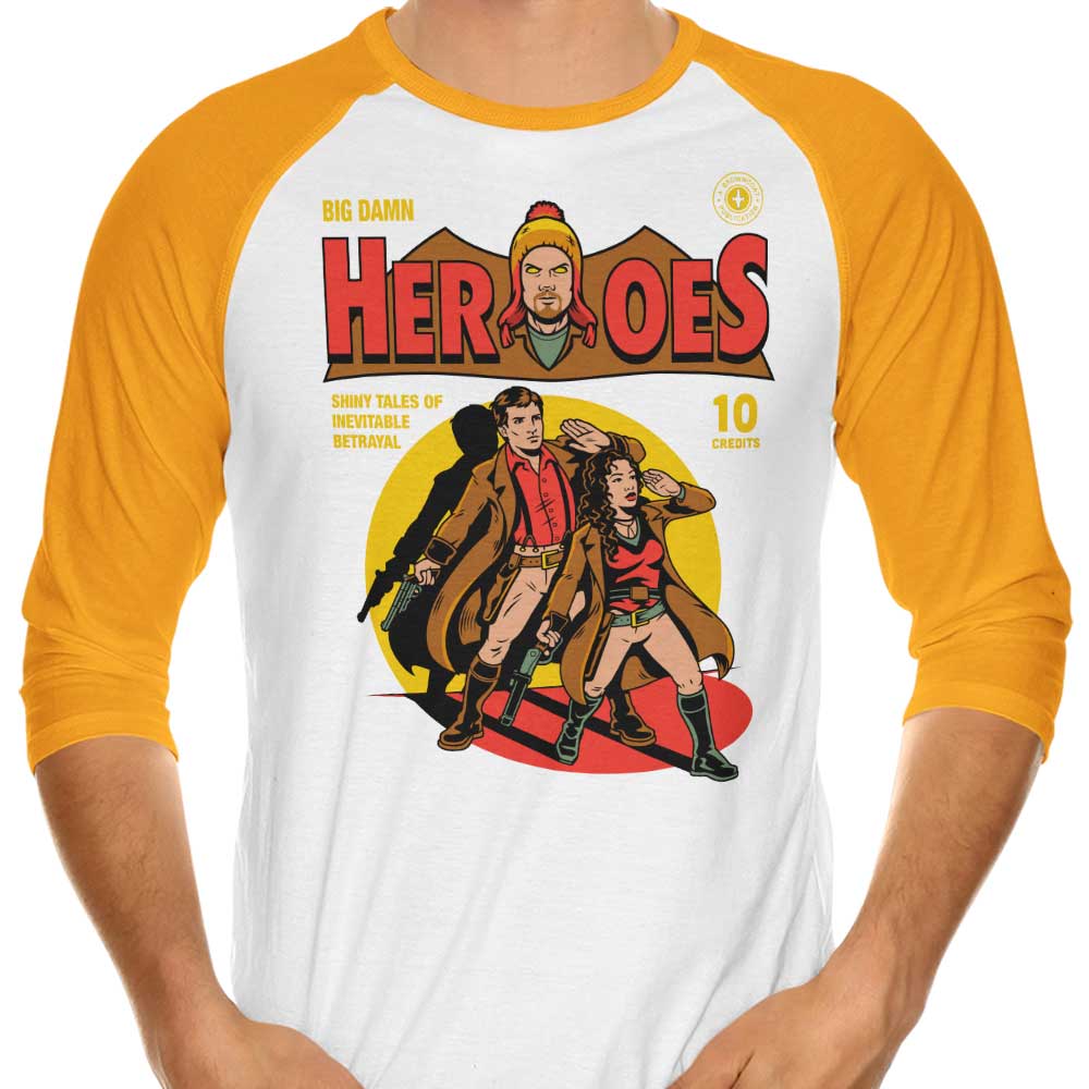 Heroes Comic - 3/4 Sleeve Raglan T-Shirt