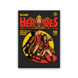 Heroes Comic - Canvas Print