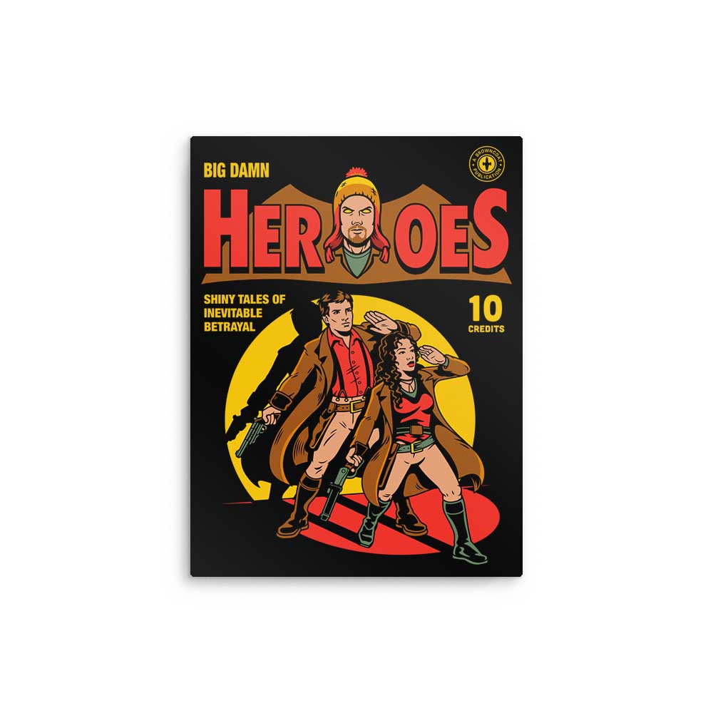 Heroes Comic - Metal Print