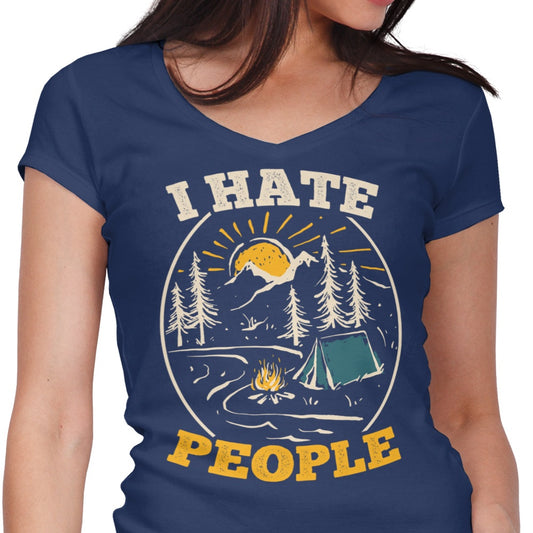 I Hate People - Women's V-Neck