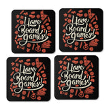 I Love Board Games - Coasters