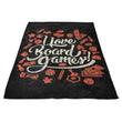 I Love Board Games - Fleece Blanket