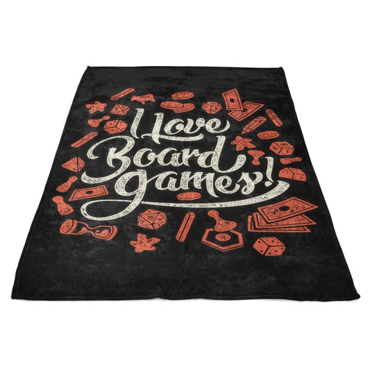 I Love Board Games - Fleece Blanket