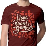 I Love Board Games - Men's Apparel